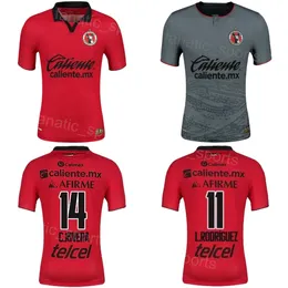 Tijuana 23 24 축구 14 Christian Rivera Jerseys 27 Domingo Blanco 11 Lucas Rodriguez 10 Kevin Castaneda 9 Lucas Cavallini 축구 셔츠 키트 유니폼 클럽 팀