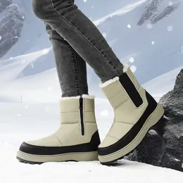 Waterproof Winter Boots for Women New Faux Fur Long Plush Snow Woman Platform Ankle Warm Cotton Couples Shoes 230922