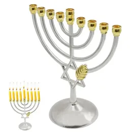 촛불 홀더 Hanukkah Menorah 레트로 장식용 양초 스탠드는 9 촛불 홈 장식 이벤트 연회 가족 모임 용품 231215