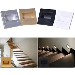 2 5W 85-265V LED Lâmpada de parede embutida COB Stair Light LED Deck Light LED Night Light para indoor2442