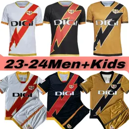 23 24 Camiseta Rayo Vallecano Camisas de futebol 2023 2024 ISI UNAI LOPEZ Home Away Terceira camisa de futebol GUARDIOLA FRAN GARCIA RODRIGUES OSCAR homens crianças maillots futebol