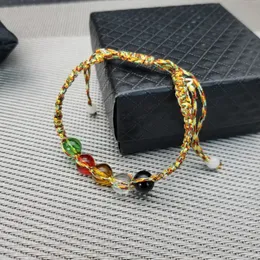 Braccialetti con ciondoli Filo a cinque colori Bracciale in cristallo lavorato a maglia Coppia corda per uomo e donna Matrimonio piccolo regalo 231215