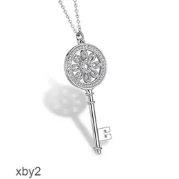 Charm Bracelets New t home key necklace women's titanium steel micro inlaid zircon small fresh fashion light luxury style 2024 DESIGNERS