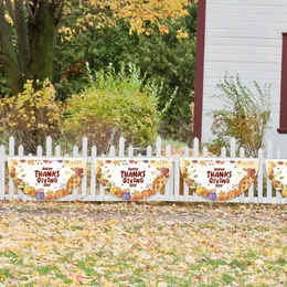 Święto Dziękczynienia Fan Fan Fan Decoration Outdoor wisząca flaga ogrodowa wisząca flaga kreatywna druk kreskówki