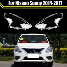 Främre strålkastare Täck Strålkastare Lampskärm Lampcover Head Lamp Light Cover Glass Lens Shell For Nissan Sunny 2014 2015 2016 2017