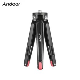 Аксессуары Andoer Mini Tripod Handheld Travel Desktop Camera Stand Holder из алюминиевого сплава для Canon Nikon Sony DSLR для iPhone X Смартфон