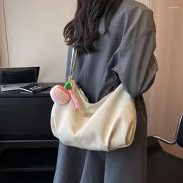 Bolsas de noche Casual Mujeres Hombro Crossbody Bolsa Japonés Grande Lienzo Mensajero para Estudiante 2024 Marca Libro Nylon Bolso Satchels