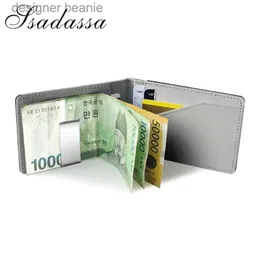 Money Clips New South Korea Money Clips With Metal Clamp Men's Leather Multifunctional Colourful Thin Women Cash Holder For ManL231216