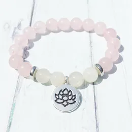 MG0385 Natural A Grand Moonstone Bracelet Fashion Women Rose Quartz Bracelet Heart Chakra Energy New Beginnings Jewelry2870