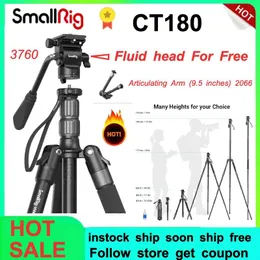 Supporti SmallRig CT180 Treppiede video Selezione 3760 Leggero 78" Treppiede per fotocamera in alluminio Monopiede Treppiede pieghevole DSLR per viaggi 3760