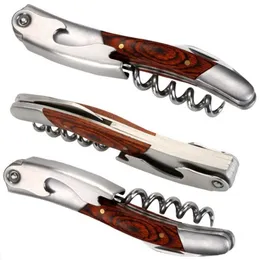 Laguiole Style Wine Wine Sealer Stainless Steel Corkscrew Botters Can Can Vealers Red Wood Christmas Kitchen Associory 20120258n