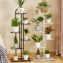 Planters Pots Flower Display Stand Pot Rack Balcony Living Room Multilayer Iron Bracket Green Plant Shelf 231215