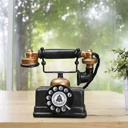 Telefoni Modello di telefono artificiale in resina retrò Stile vintage Decorazioni per la casa Ornamento artigianale con durata e robustezza sufficienti 231215