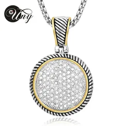 Pendant Necklaces UNY Luxury Pendants Cable design Necklace Crystal Women Fashion Unique 231215