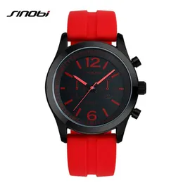Sinobi Sports Women's Wrist Watches Casula Geneva Quartz Watch Soft Silicone Strap Fashion Color Cloat Reeped Acced Reloj Mujer265Q