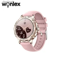 Damenuhren Wonlex DW23 Damenmode Smart Watch Lady Elegante Armbanduhr Bluetooth Anruf Sport Schrittzähler Göttin Design ArmbandL231216