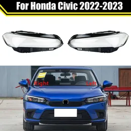 Bilstrålkastare vattentät mask glaslampa skal strålkastare täcker transparent lampskärmslampor för Honda Civic 2022 2023