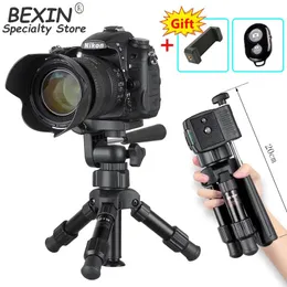 Acessórios Bexin leve tripé de mesa câmera suporte de telefone portátil desktop compacto bolso mini tripé para câmera dslr de telefone