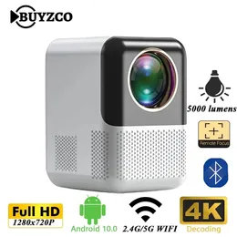 Projectors Buyzco X10W Ultra Short Throw Mini Projector Android 10 Supported 4K LED Video Beamer Wifi Home Movie Theater 231215