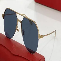 Verkauf von Modedesign-Sonnenbrillen 0229 Metallpiloten Halbrahmen einfacher und großzügiger Stil Top-Qualität UV400-Schutzbrille231P