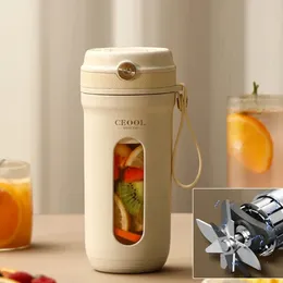 Meyve Sebze Araçları 350ml Taşınabilir Blender 10 Bıçaklar 3000mAH Elektrik Makinesi Makinesi Sebze Milkshake Smoothie Mikser Maker Maker 231216