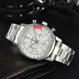 Projektant Breit zegarek luksusowe zegarki męskie zegarek Top Watch 2023 Produkt Produkt Męski pasek stalowy 6-pinowy multi funkcjonalny kwarc Bailing Watch Najwyższa jakość luksusowe zegarki High-end