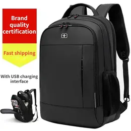 Sacos escolares Faca de alta capacidade Mens Mochila USB Carregamento Laptop Bag Womens 17 polegadas À Prova D 'Água Viagem de Negócios 231215