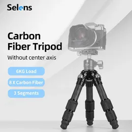 الملحقات Selens TF314 8x ألياف الكربون Mini Tripod 3 قسم Twist Lock 6kg Max Load للاطلاع على صور داخلية في الهواء الطلق