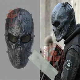 Tactical Rattlesnake Mandrake Scary Horror Skull Chastener Typhon Camouflage Full Face Masks For Movie Prop Airsoft CS WarGame Pai305a