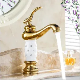 バスルームシンク蛇口vidric Luxury Ceramics Chrome Creative Design Basin Faucet Deck Mounted and Cold Water Mixer Taps