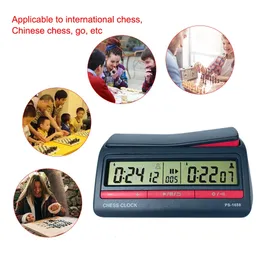 Jogos de xadrez StopWatch Board Relógio Profissional de xadrez Digital Bateria de plástico Plástico Multifuncional leve para o treinamento de ensino 231215