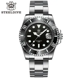 Wristwatches SD1953 Selling Ceramic Bezel 41mm Steeldive 30ATM Water Resistant NH35 Automatic Mens Dive Watch Reloj 231216