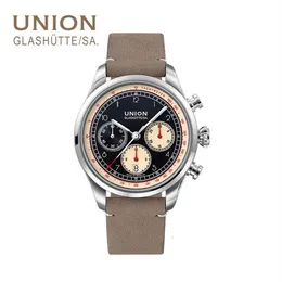 Наручительные часы Union Glashutte SA Watch for Men Fashion Sports Quartz Mens Es Top Brand Кожаный водонепроницаемый Relogio Masculino 230103280L