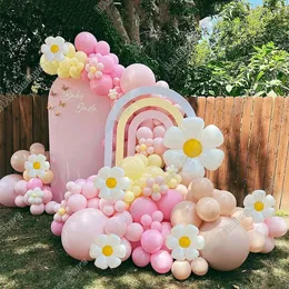 Other Event Party Supplies 152Pcs Macaron Candy Colored Balloon Garland Arch Daisy Foil Balloon Girl Princess Birthday Party Wedding Decoration Baby Shower 231215