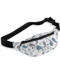 Bel Çantaları Bohem Çiçek Paisley Kadınlar İçin Erkek Seyahat Omuz Crossbody Göğüs Su Geçirmez Fanny Pack