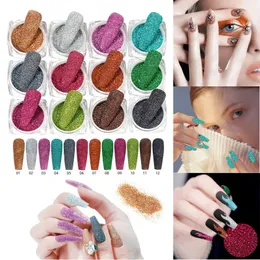 Nail Glitter Flash DIY 12 Color Nails Golden Green Onion Powder Suite Box Decorative Handicraft Tools