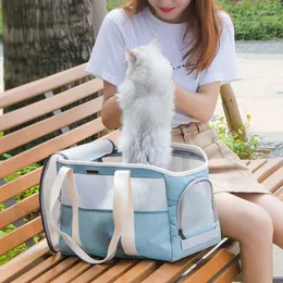 Dog Carrier Pet Cat Bag Travel Tent Outdoor Portable Shoulder Transparent Breathable Mesh Summer Puppy