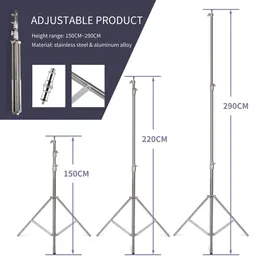 Tutucular Paslanmaz Çelik Büyük Tripod 2.8m Katlanabilir Işık Stand Tripod Sihirli Bacak Fotoğrafçılık Spot Işık Softbox Fotoğraf Stüdyosu