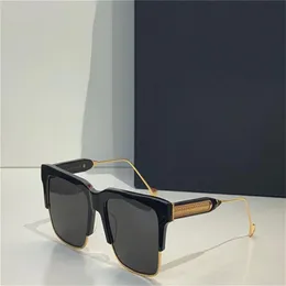 New fashion design top men sunglasses THE STRENGRI square K gold frame generous and simple style high end outdoor uv400 protection2256