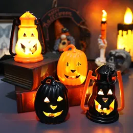 Adereços de decoração requintados para halloween, luzes de abóbora brilhantes, luz noturna para homens e mulheres, atmosfera de festa, luzes de velas laranja