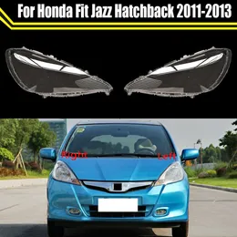 Farol dianteiro de vidro para farol dianteiro, abajur transparente, capa de lente automática para honda fit jazz hatchback 2011 2012 2013