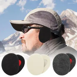 Tampas de ciclismo sem banda aquecedores de orelha macio pelúcia algodão inverno earbag earmuffs à prova de vento ao ar livre velo muffs presente