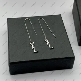 Pendientes de perlas para mujer, pendientes con letras, aros de moda, pendientes para fiesta, boda, colgante en Y, pendientes clásicos dorados y plateados 2260M