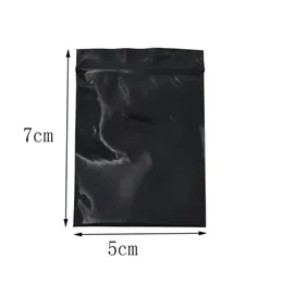 5 7cm Mini Black Zip Lock Resealable Zipper Bag 500pcs lot Self Seal Plastic Package Bag Retail Zipper Grocery Gift Packing Storag337M