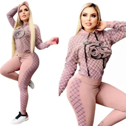 Nova primavera outono feminino agasalhos design de luxo 2 peça define carta impressão jaqueta manga longa cardigan com zíper topos e calças casuais