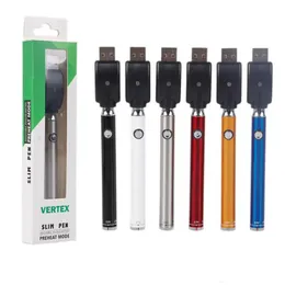 Law Vertex 350 mAh Twist-Preheat-Akku, schmaler Stift, einstellbare Spannung, 510 Gewinde, Einzelverpackung, Box, mehrere Farben