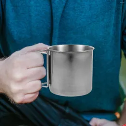 Verres à vin, tasse à café de Camping, tasse à boire en métal, eau de thé en plein air avec poignée pliable