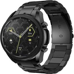 Uhrenarmbänder GORPIN für Galaxy 4 Classic 46 mm 44 mm 40 mm Bänder ohne Lücken 20 mm Titan-Metallarmband Smartwatch Black264i