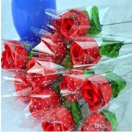 Rosa artificial VERMELHA 100P 30cm 11 8 polegadas Seda Artificial Simulação Flor Peônia Rosa Camélia Casamento Natal Único rose2938