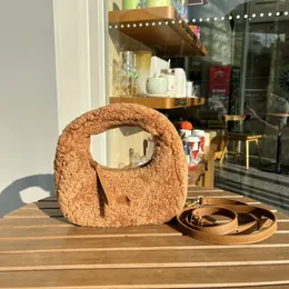 Designer-Mini-Handtaschen-Wickler-Hobo-Unterarmtasche, modische Damen-Lammhaar-Umhängetasche, Netzwerk-Rot mit der empfohlenen einfarbigen Größe 20 cm